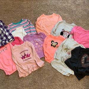 Lot 4T Girls Long Sleeve Shirts